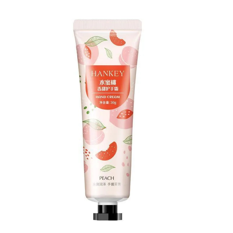 30g tube of fruit-scented hand cream for dry skin moisturising, available in 11 fragrance options.