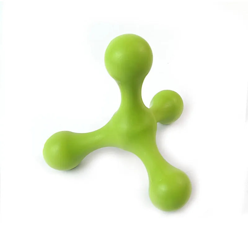 9.5cm beef-flavoured silicone chew toy for small dogs in blue, green, purple, red colours