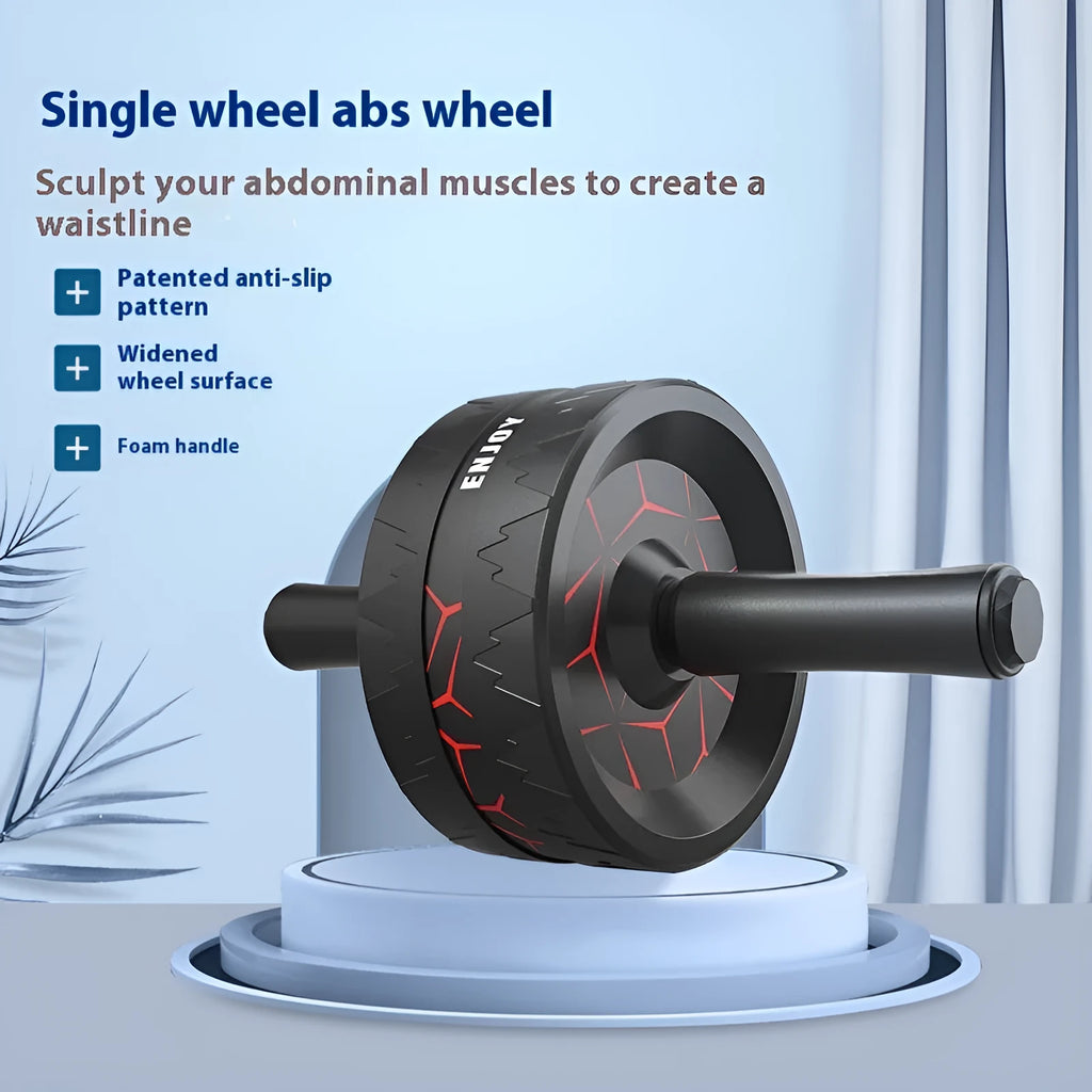 Abdominal wheel fitness equipment in flame red colour for core workouts and belly shaping exercises