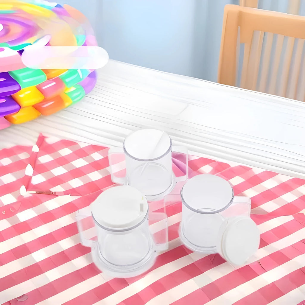 Transparent spill-proof drinking cup with 301-400ml capacity