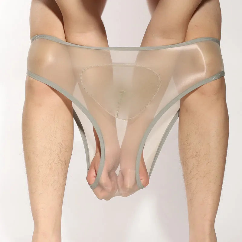 Men's ultra-thin nylon briefs with bullet separation in multiple colours