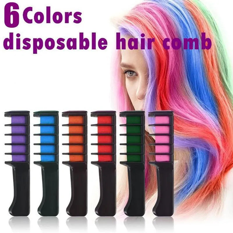 Temporary mini disposable crayons hair colour dyeing mascara chalk box with brush, 11 bright colours