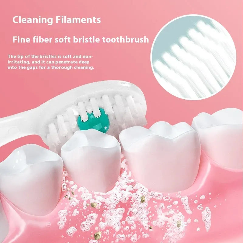 Box containing 20 disposable bead toothbrushes for travel and portable oral hygiene