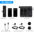 BY-XM6 S1 clip-on wireless microphone for mobile phone and SLR camera with built-in lithium battery