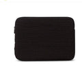 Black and white anti-seismic cotton cloth laptop bag for tablets, shown with a coin pocket.