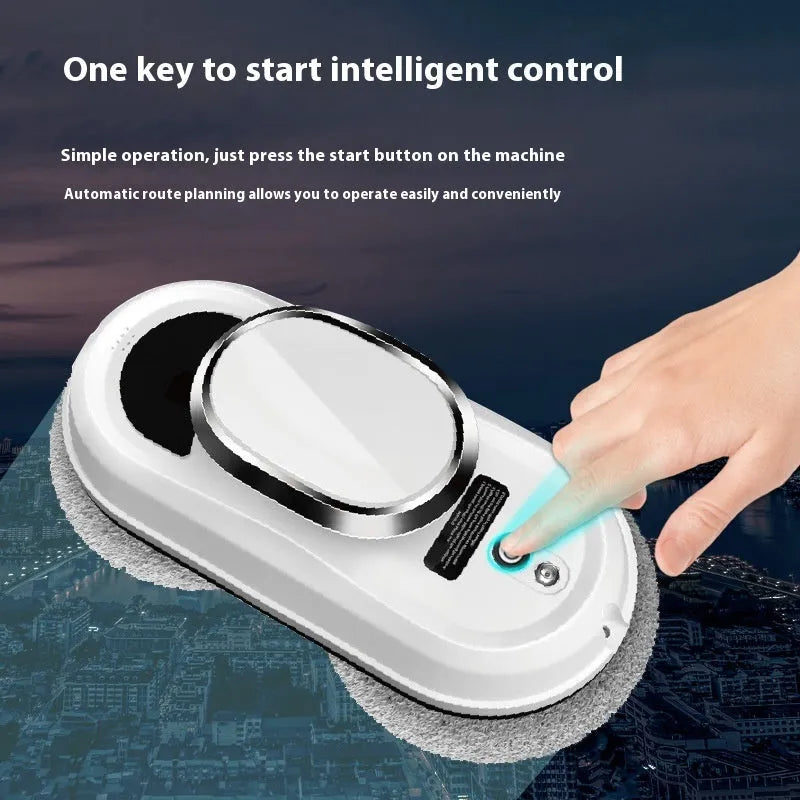 White full-automatic high altitude cleaning machine with remote control and accessories