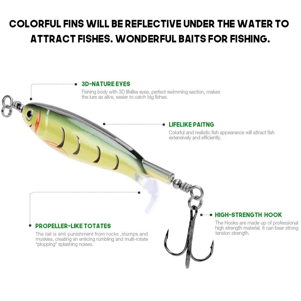 7.5cm bionic artificial fishing swimbait lure on a hook