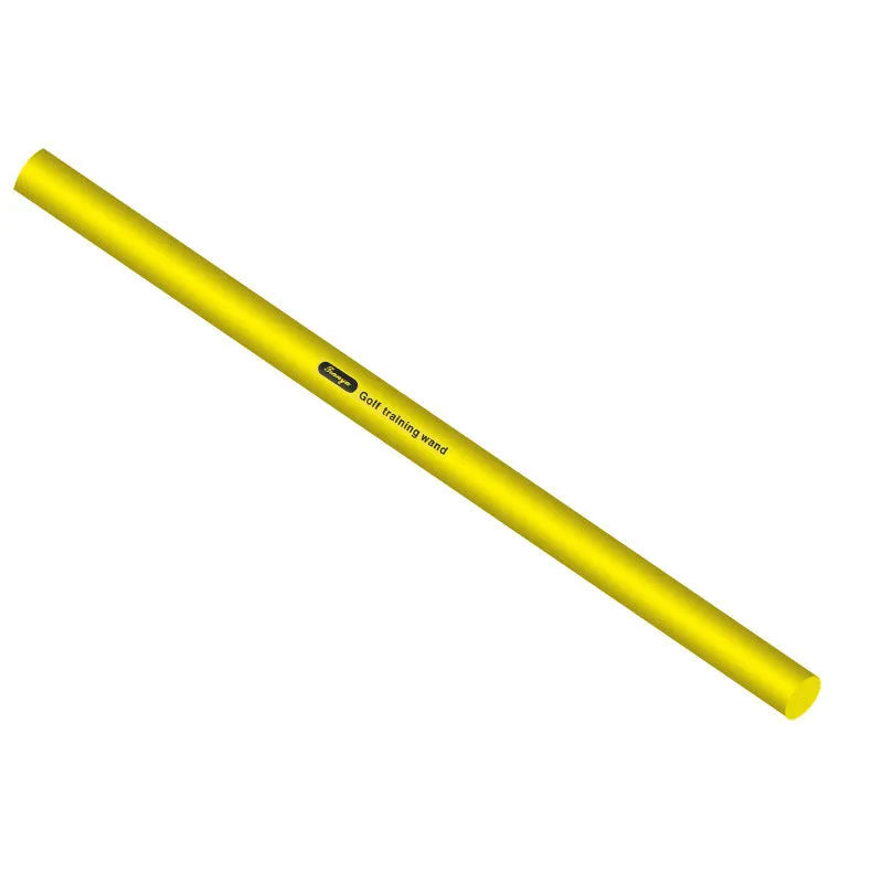Golf swing practice training stick in high density foam, available in yellow, blue, and red colours