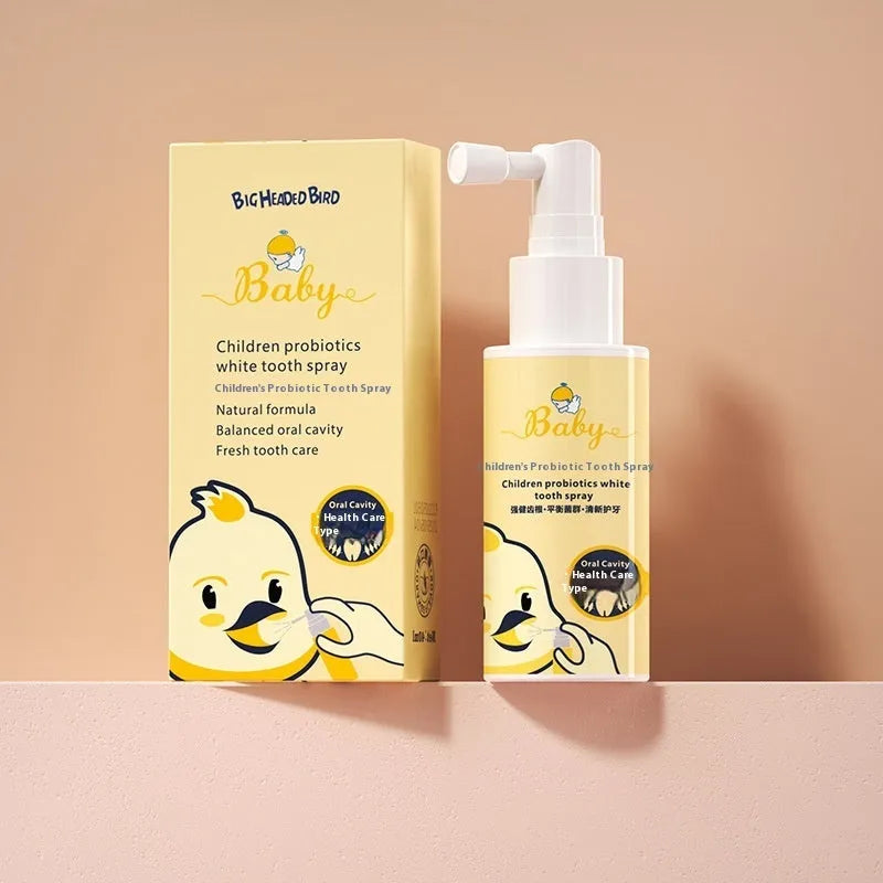 Children's probiotics white teeth cleaning spray bottle in 40ml size with anticavity function