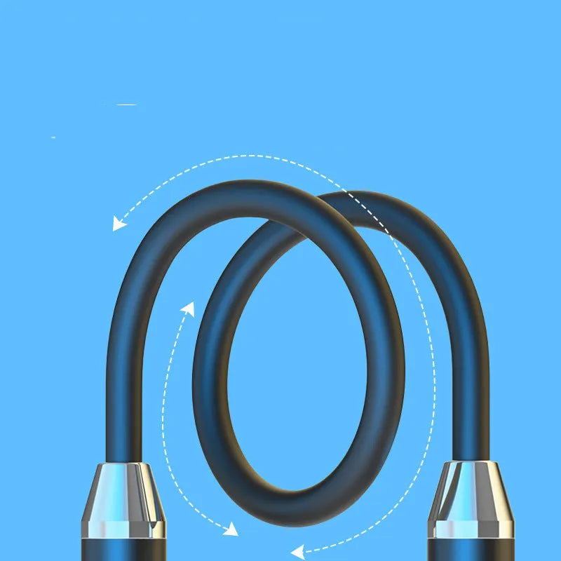 Wireless Bluetooth neck-mounted stereo headset in black with earpieces and neckband