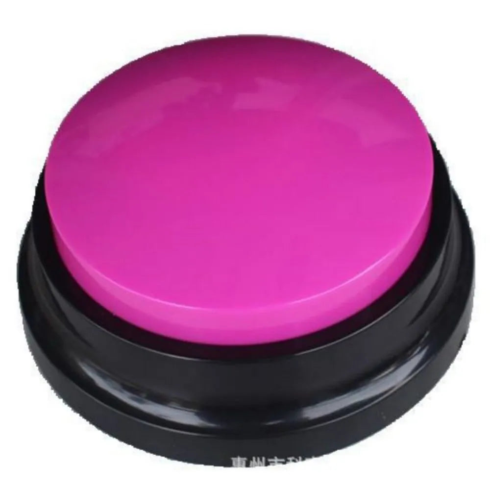 Voice recording button pet training buzzer in multiple colour options with record and playback functions