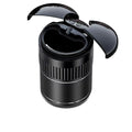 Metal smart infrared car ashtray with automatic sensing and touch lid in black colour