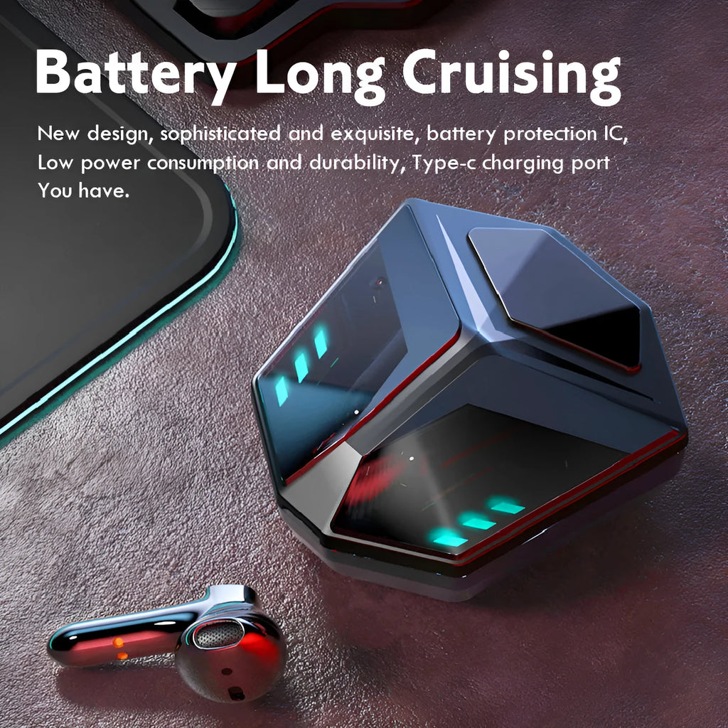 M59 wireless Bluetooth gaming headset in picture colour showing compact over-ear design