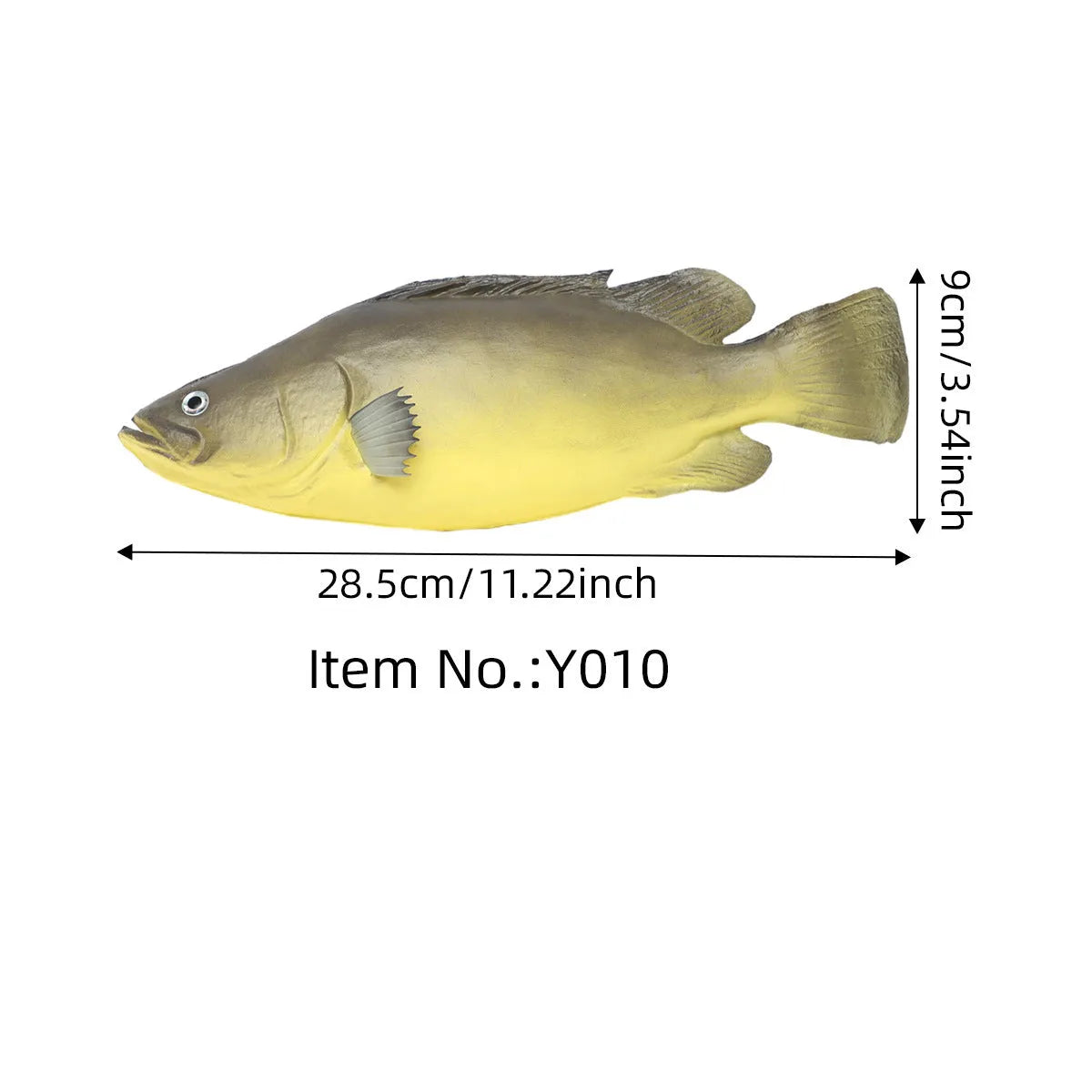 Set of three detailed PU simulated fish models: yellow-fin tuna, small tuna, and yellow croaker on a white background.