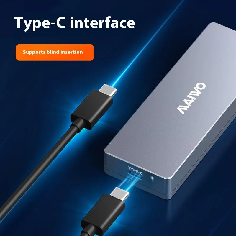 Aluminium M.2 SSD enclosure with installation tools including screwdriver, screws and heat pad