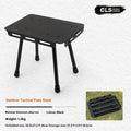 CLS aluminium alloy dual-use camping stool converted to small table with Army Green PU mat cushion