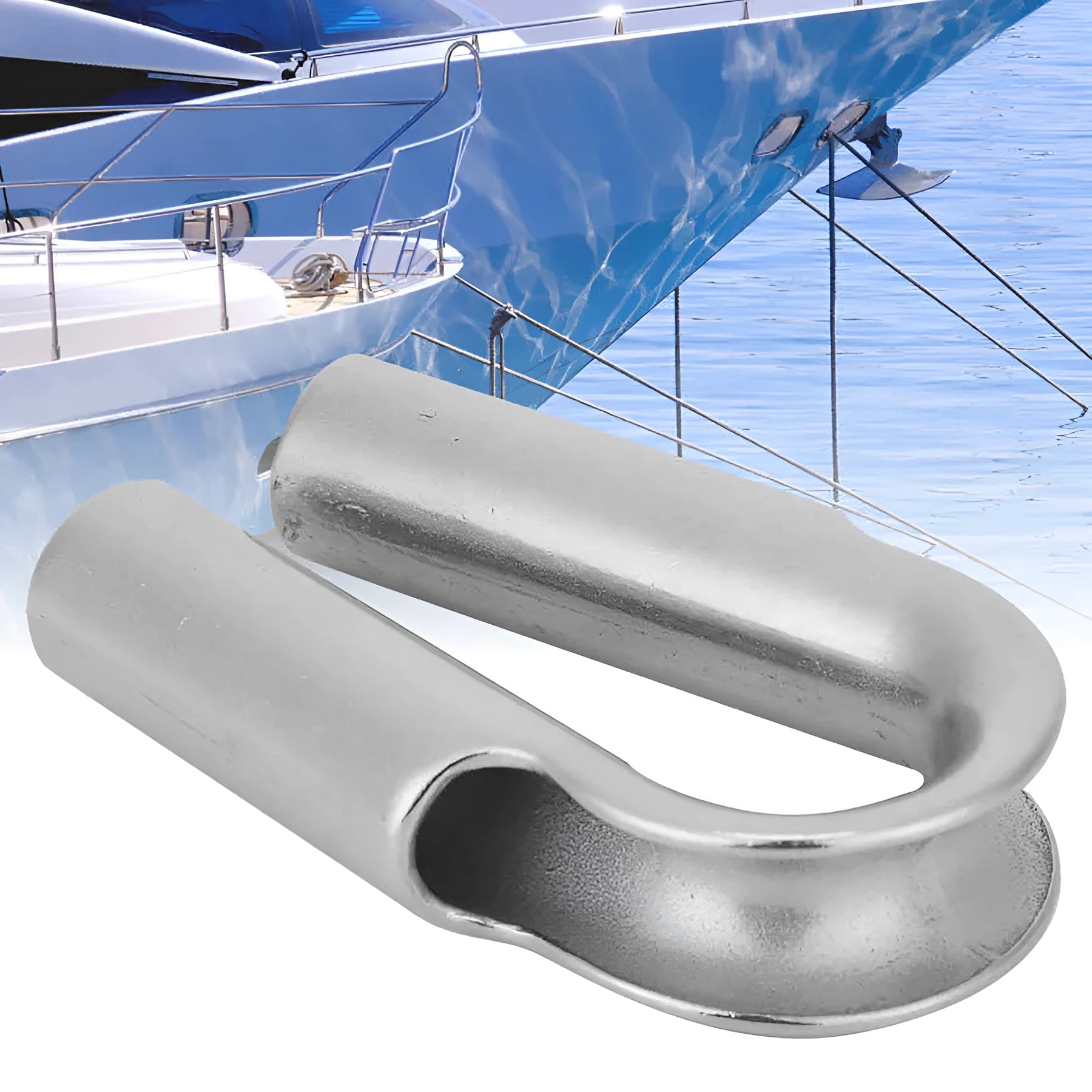 Stainless steel tubular chicken heart round sleeve ring set showing multiple sizes from M4 to M35