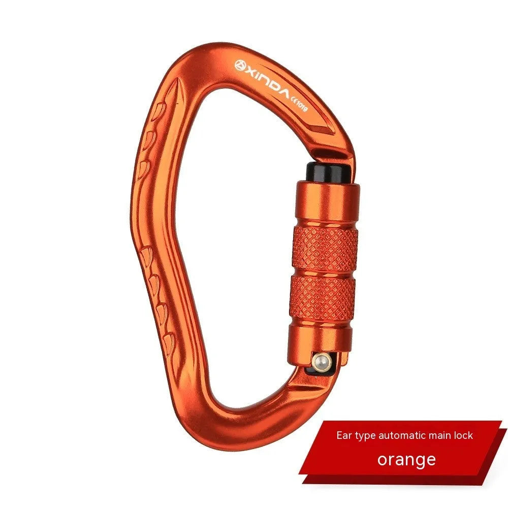 Automatic lock climbing carabiner for outdoor rock climbing equipment in multiple colour options