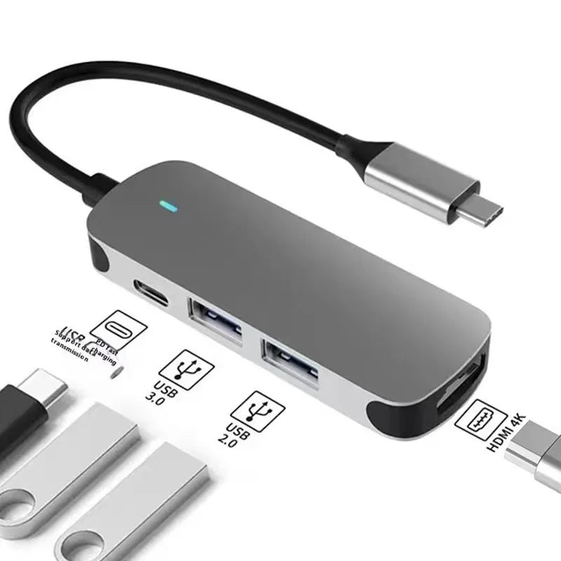 USB-C 7-in-1 expansion dock with HDMI port and USB 3.0 hub on a 15cm cable.