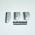 Aluminium alloy manual transmission car pedal set with brake accelerator clutch pedals in grey or black