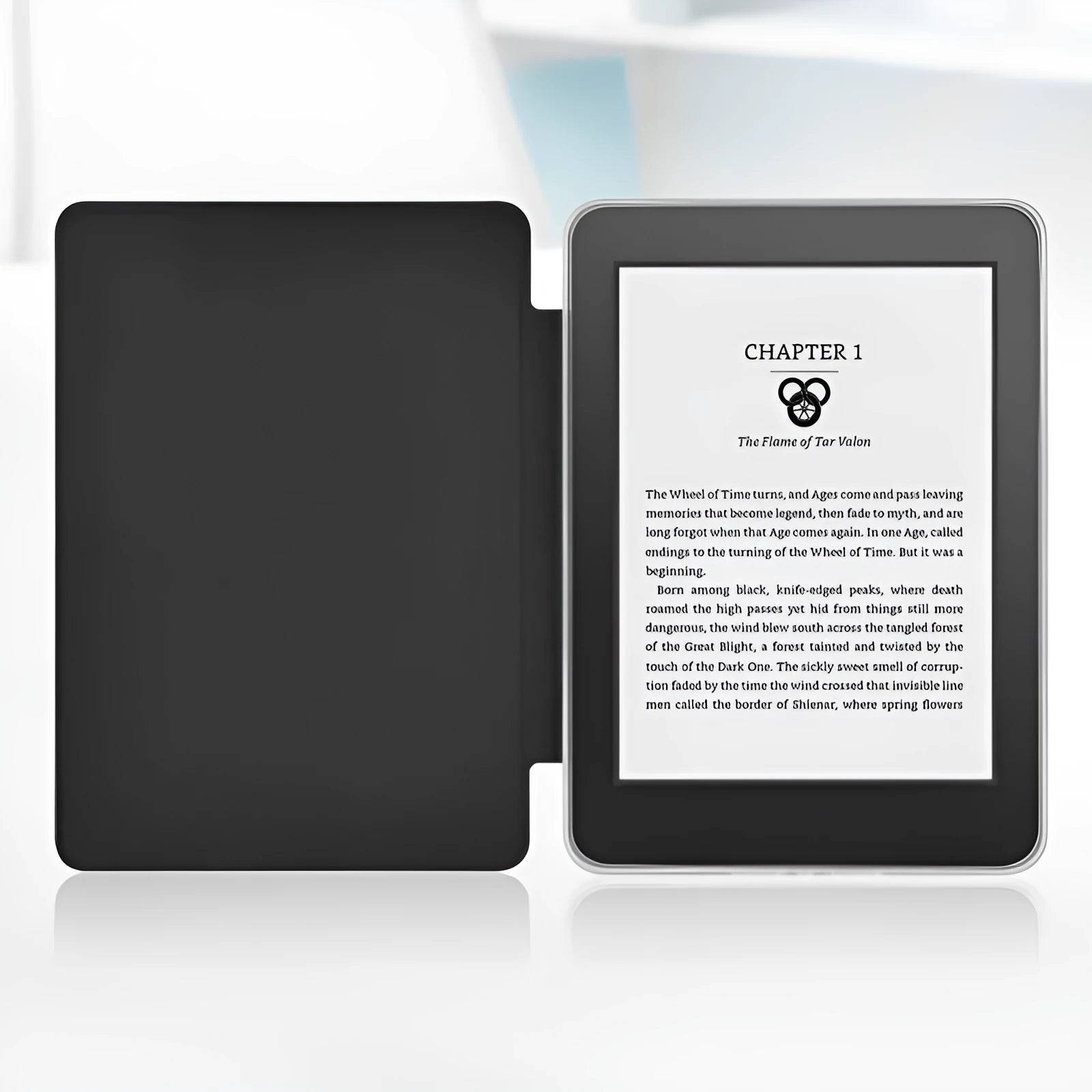 Magnetic acrylic protection leather cover for Kindle Paperwhite in slim flip design with fall protection, available in multiple colours