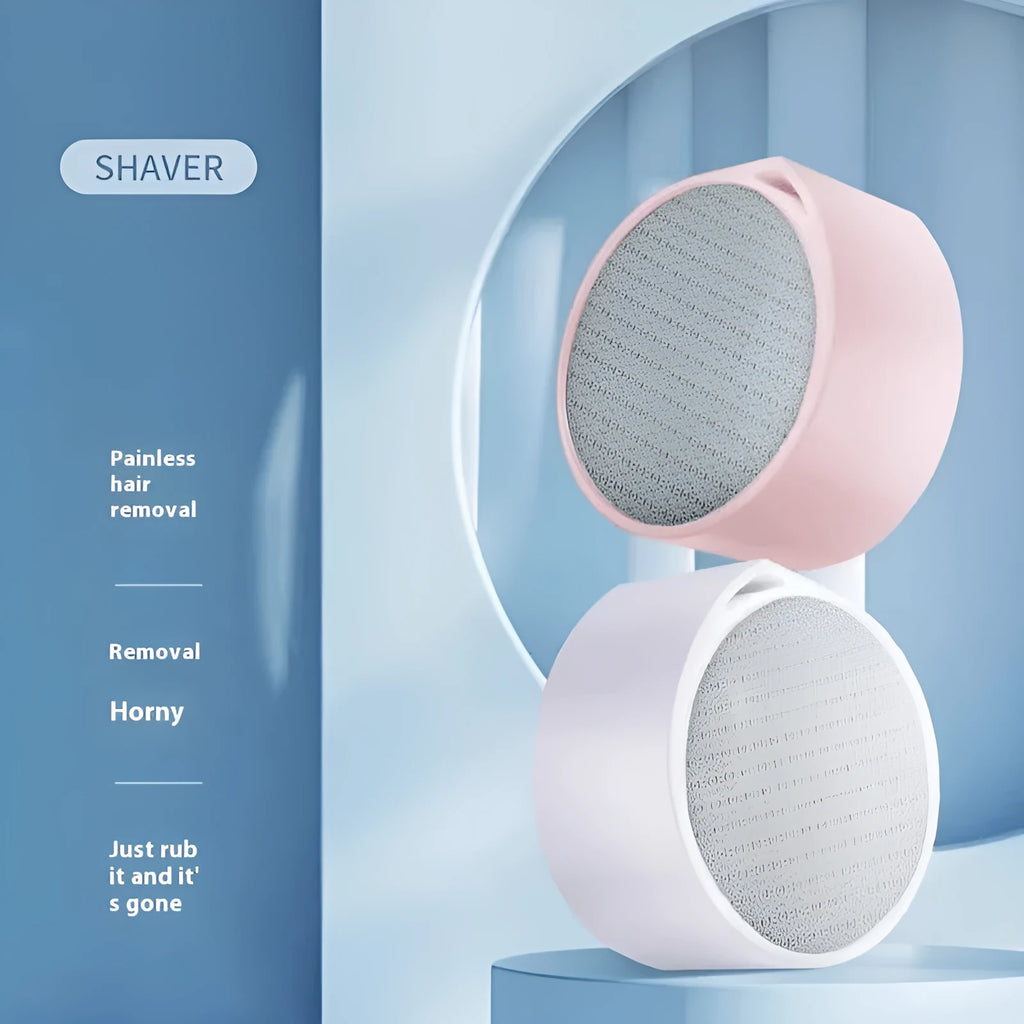 2-in-1 nano glass epilator and dead skin remover foot grinder device in plastic construction