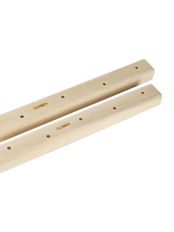 Three wooden grip strength training boards showing 12cm, 40cm, and 50cm sizes with thickness variations