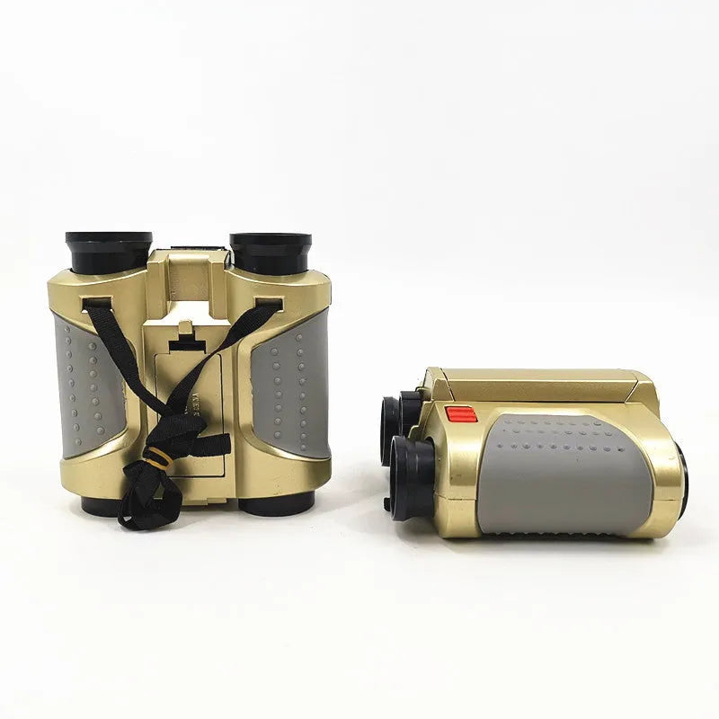 Children's telescope with light binoculars in blue plastic for outdoor exploration