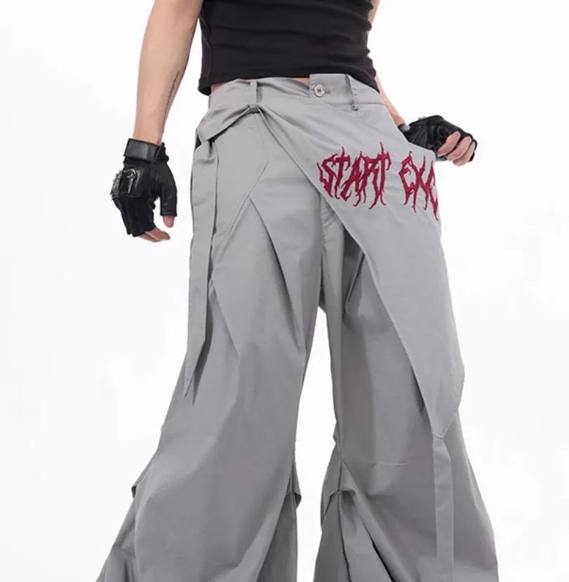 Boys wide-leg trousers in Korean style design, solid black colour option