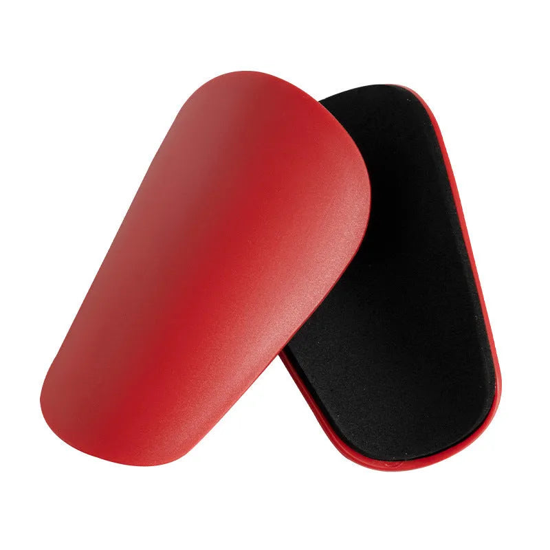 PU mini shin guards in black, white, red and dream blue colours for sports protection