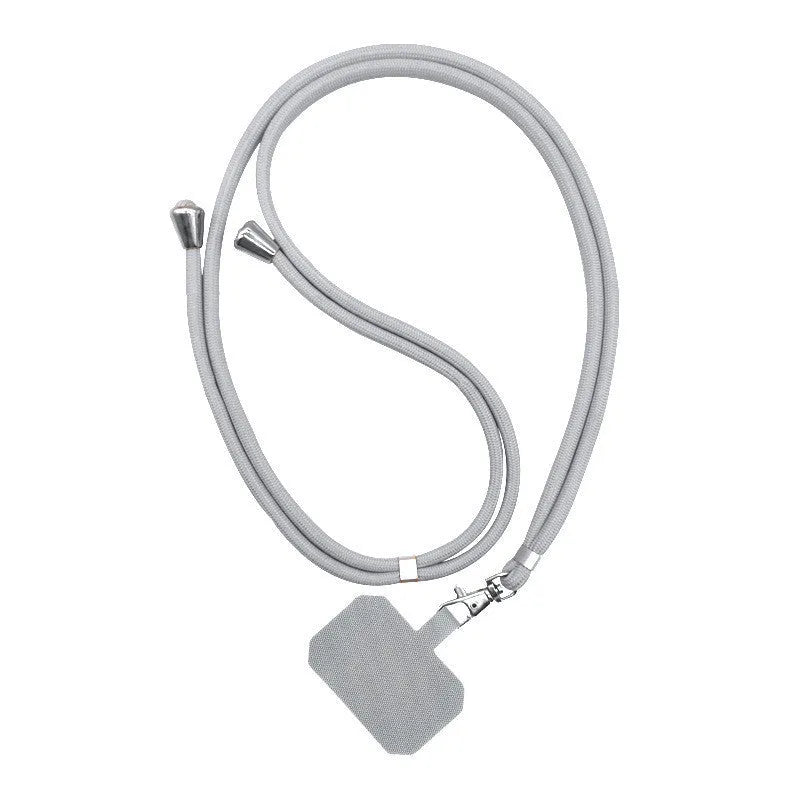Universal phone case lanyard with electroplated carbon fibre skin back cover in white, black, and red colours