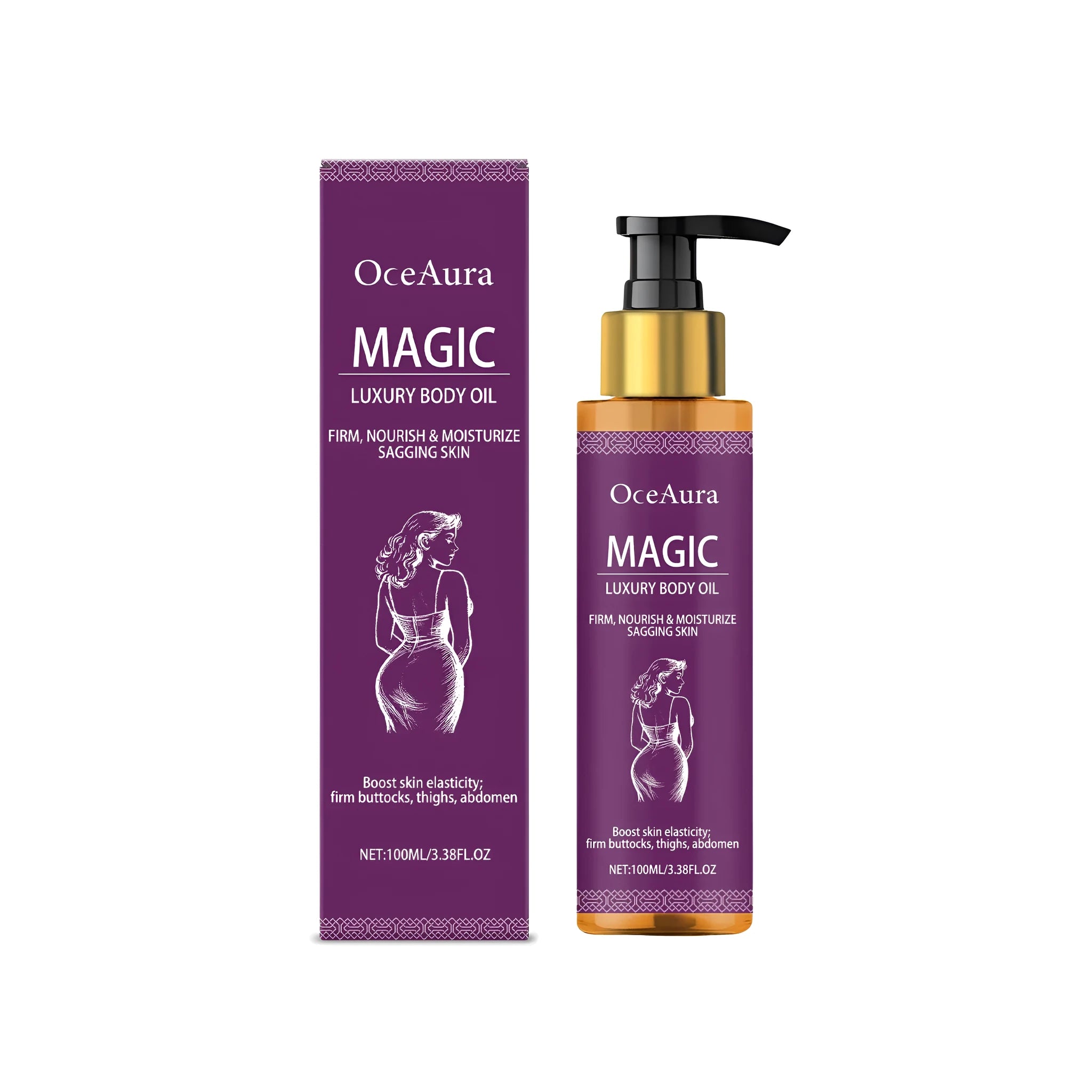 100ml bottle of luxury body oil blend with sweet almond, camellia and rose hip oils