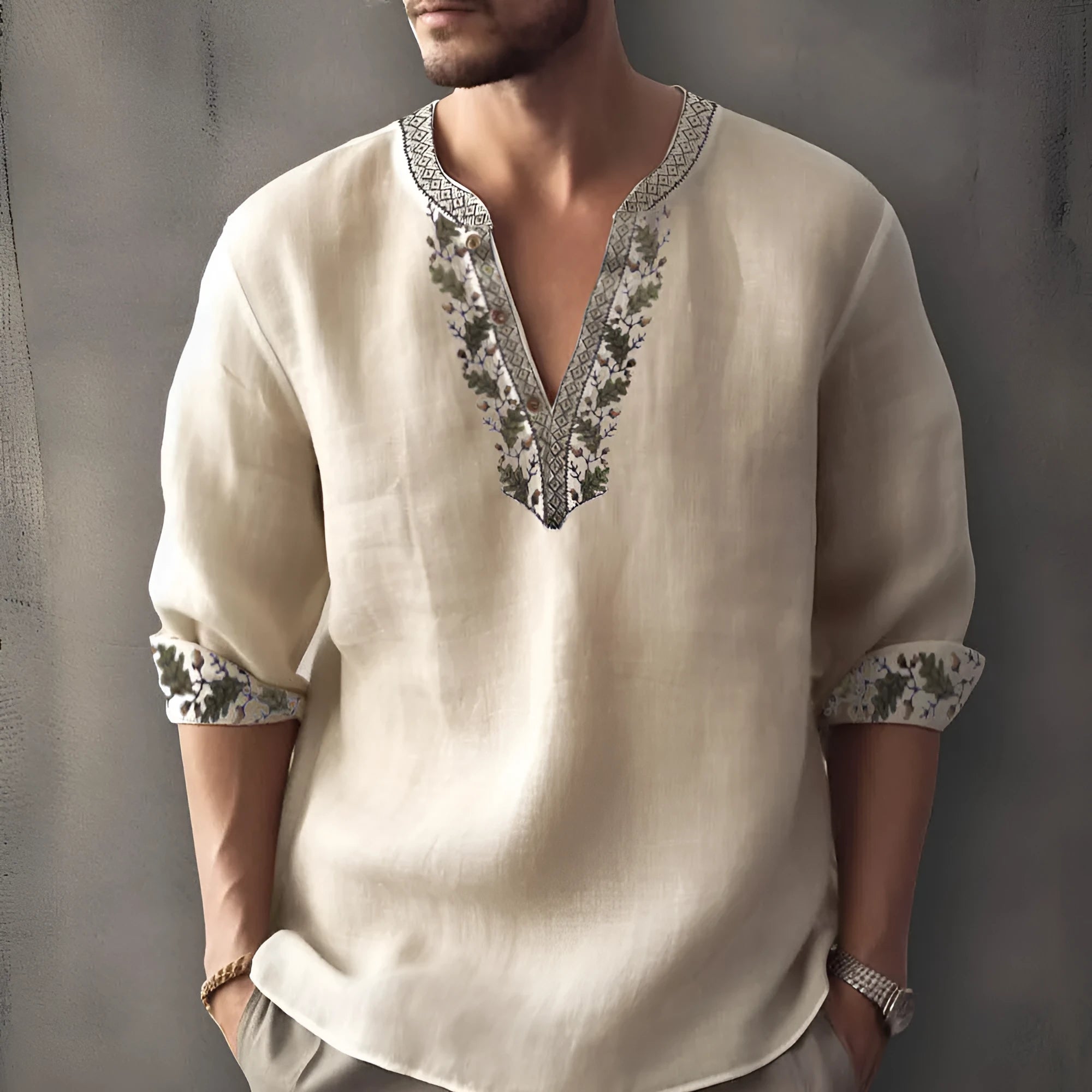 Short sleeve bamboo hemp pullover shirt with British style stripes in various colour options