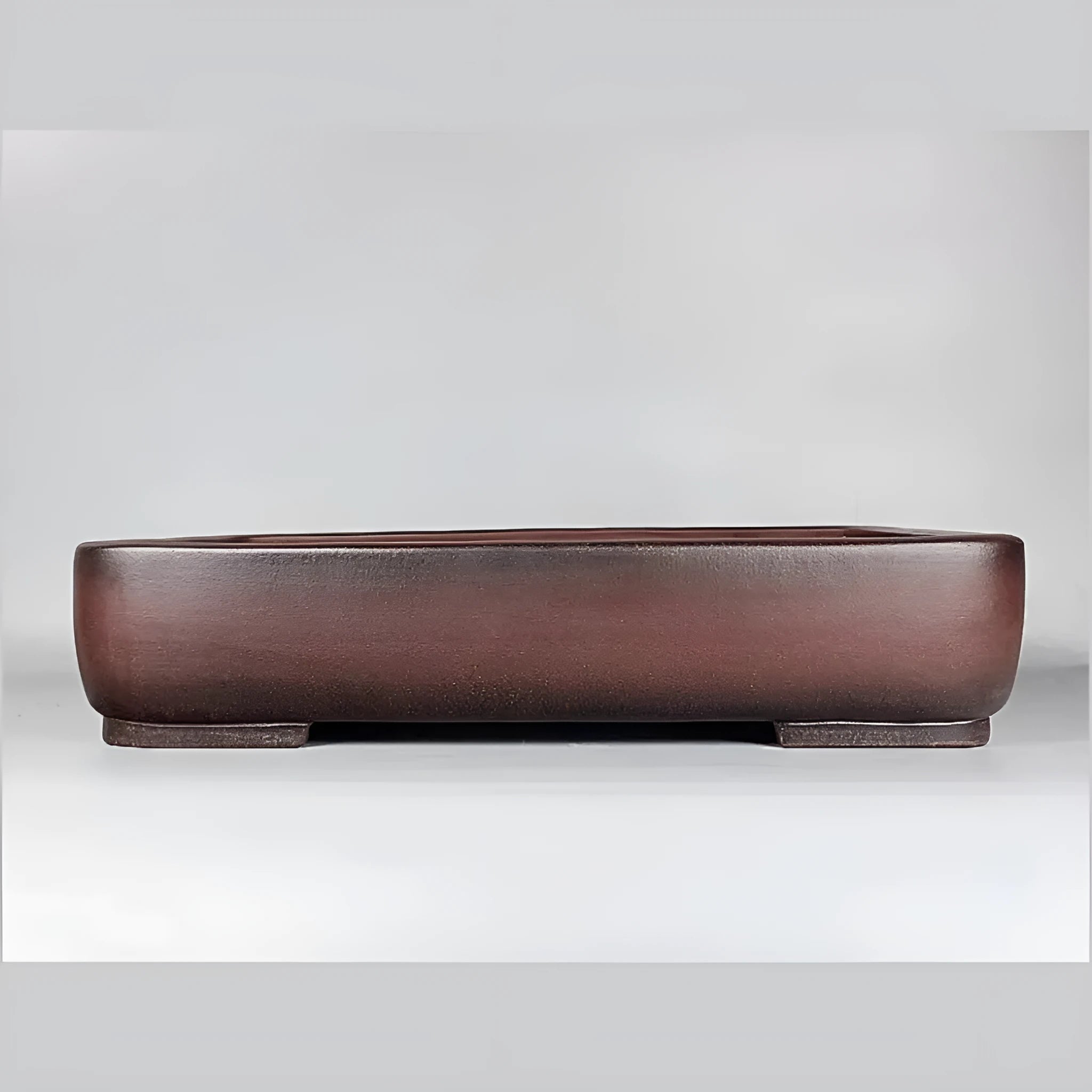 Handmade rectangular purple clay flower pot with 60x44cm dimensions for plant display
