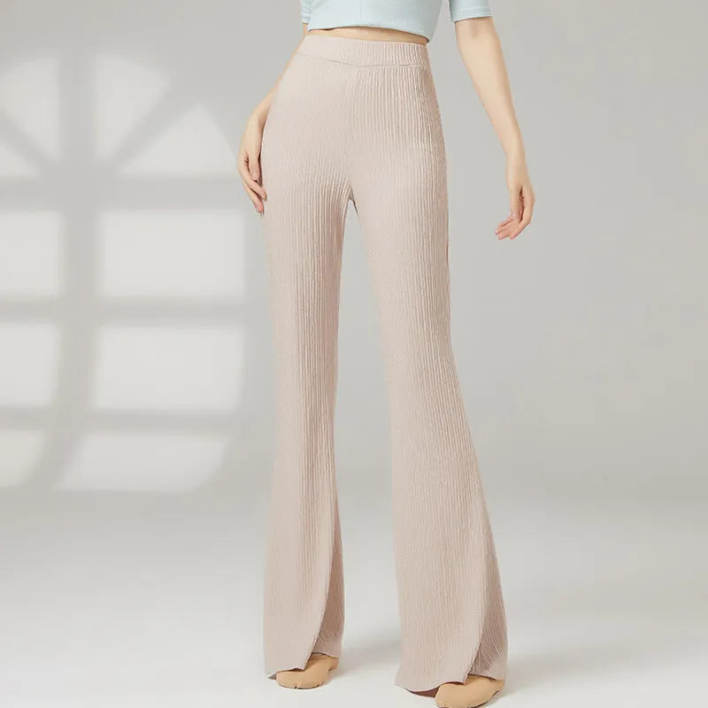 Classical dance practice body training pant for adult females in solid colour polyester fabric