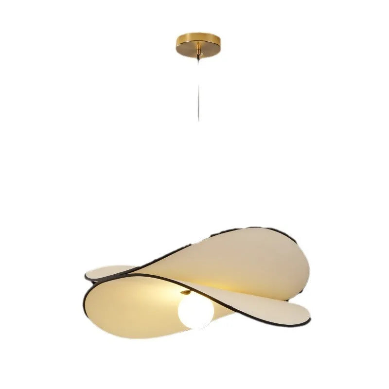 French style artistic chandelier pendant light with fabric potato chip design in bedroom setting