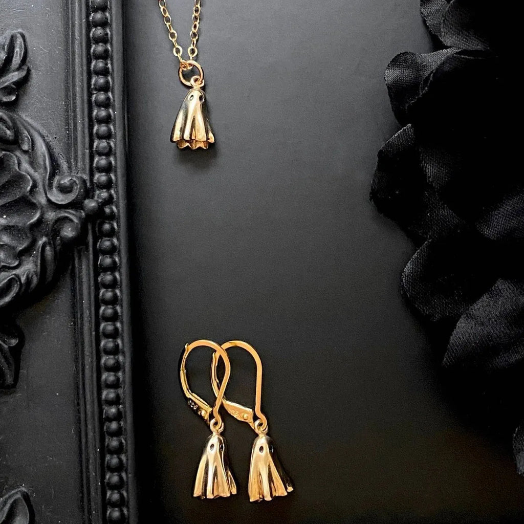 Ghost pendant necklace with stainless steel chain and titanium steel pendant in three chain style options