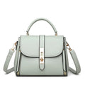 Soft PU leather women's messenger bag in a square vertical shape with an adjustable shoulder strap.