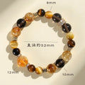 Women's natural yellow tower artificial crystal string beads bracelet with 10mm Jinba beads.