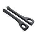 Flexible polyurethane car seat gap filler strip in beige colour on a car seat.