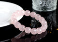 Pink bracelet with geometric barrel beads made from natural bamboo crystal measuring 11 * 12mm