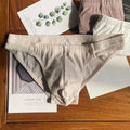 Men's triangle underwear briefs in pure cotton with mid-waist design and solid colour options