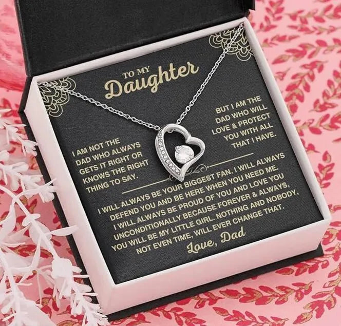 Hollow heart pendant necklace in gold or silver finish with gift packaging
