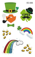 Water transfer tattoo sticker paper with Irish flag shamrock design measuring 120×75mm
