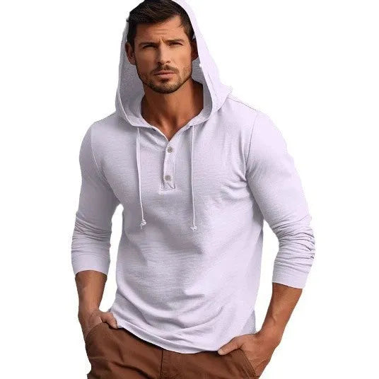 Cotton pullover hoodie in six colours for European and American youth sizing