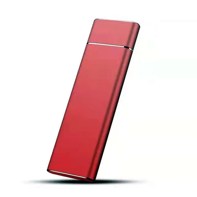 6TB ultra-thin metal external hard disk with data cable and power supply, in choice of five colours.