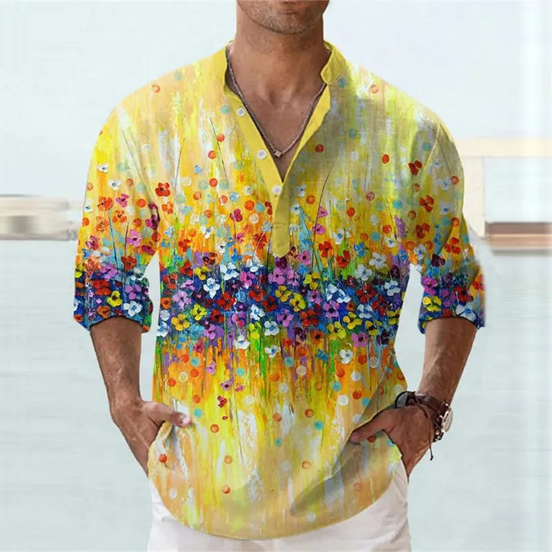 Short sleeve bamboo hemp pullover shirt with British style stripes in various colour options