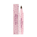 Freckle cosmetic pencil for applying faux freckles in dark brown and light brown shades