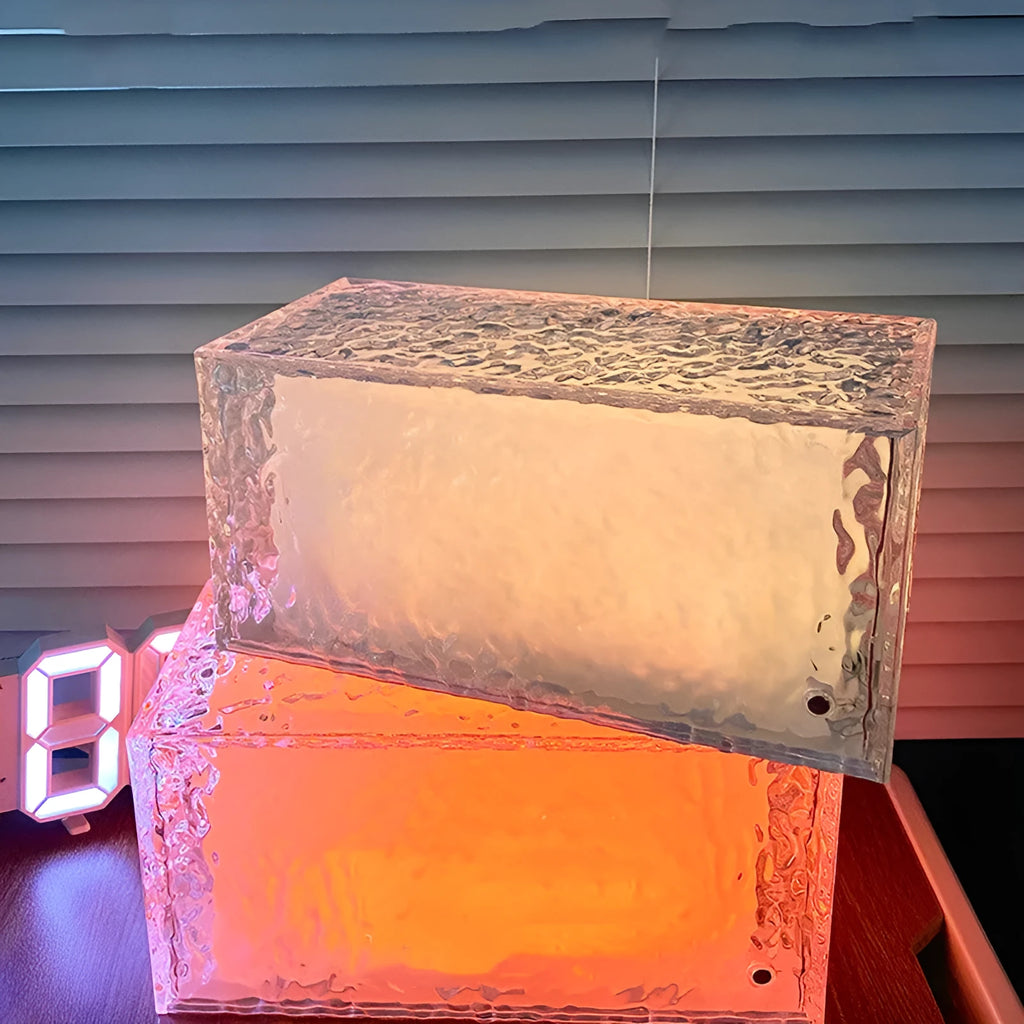 Geometric acrylic night lamp with remote control for bedside lighting