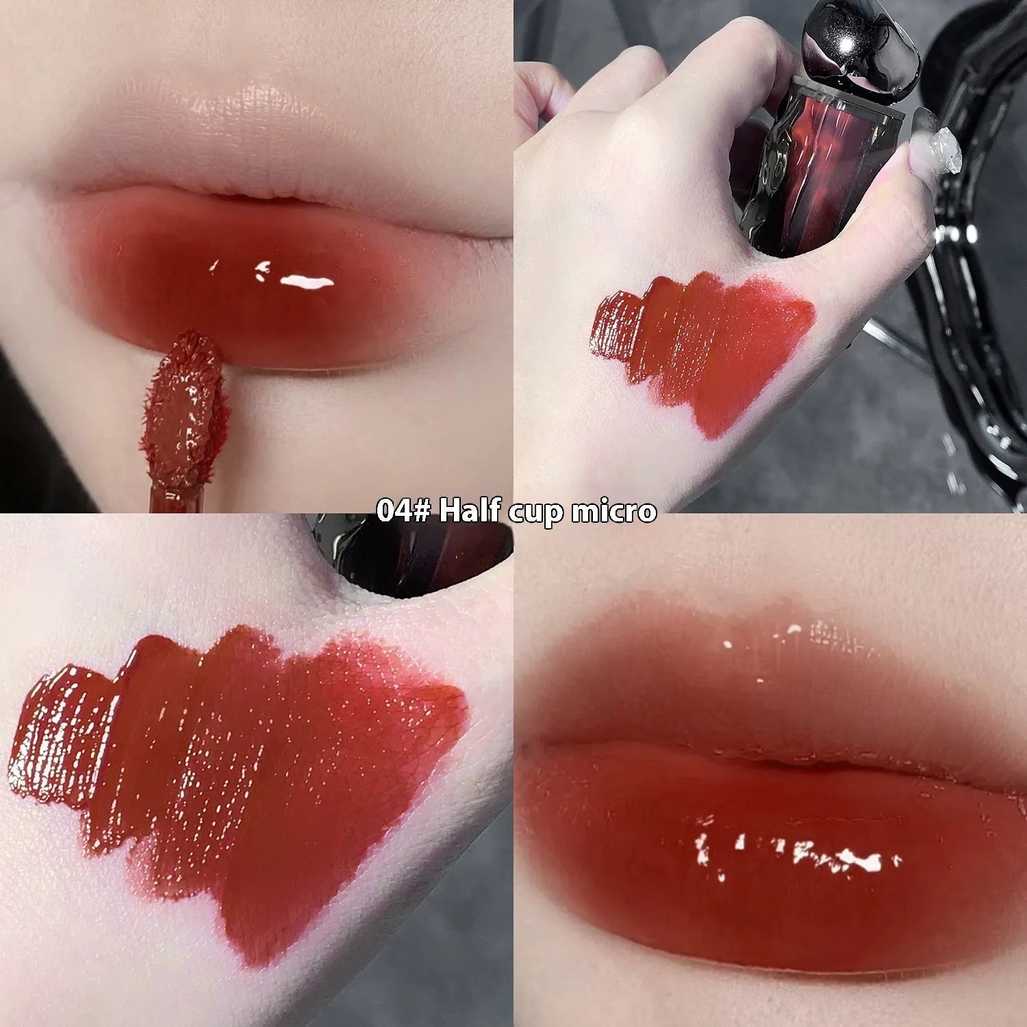 Glacier Lava Lip Lacquer mirror lip gloss with water-light texture in seven colour options